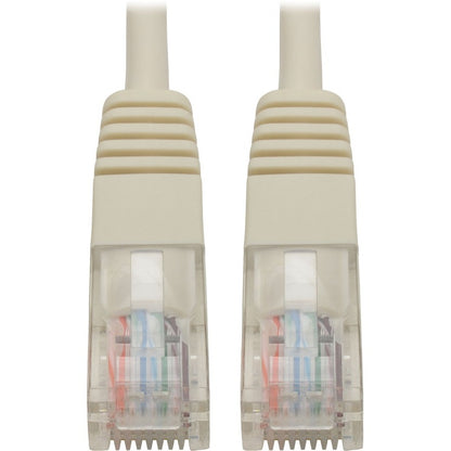 Câble de raccordement UTP moulé Cat5e 350 MHz Tripp Lite par Eaton (RJ45 M/M), blanc, 15 pi. N002-015-WH