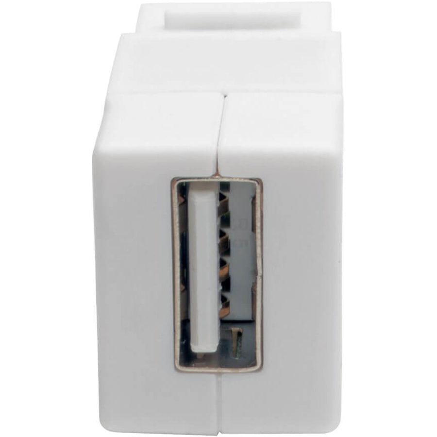 Coupleur de montage Keystone/panneau tout-en-un USB 2.0 Tripp Lite par Eaton (F/F), blanc U060-000-KP-WH