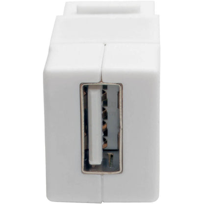 Coupleur de montage Keystone/panneau tout-en-un USB 2.0 Tripp Lite par Eaton (F/F), blanc U060-000-KP-WH