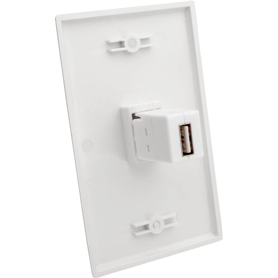 Coupleur de montage Keystone/panneau tout-en-un USB 2.0 Tripp Lite par Eaton (F/F), blanc U060-000-KP-WH