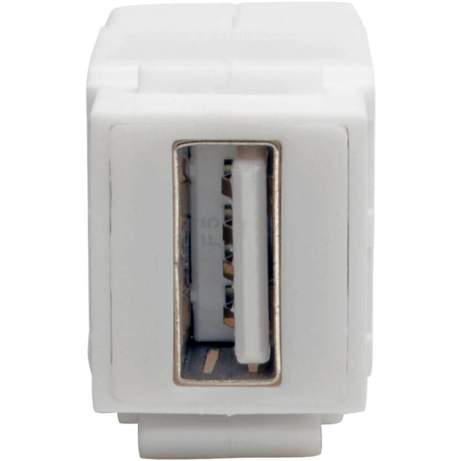 Coupleur de montage Keystone/panneau tout-en-un USB 2.0 Tripp Lite par Eaton (F/F), blanc U060-000-KP-WH