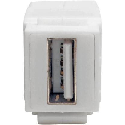 Coupleur de montage Keystone/panneau tout-en-un USB 2.0 Tripp Lite par Eaton (F/F), blanc U060-000-KP-WH