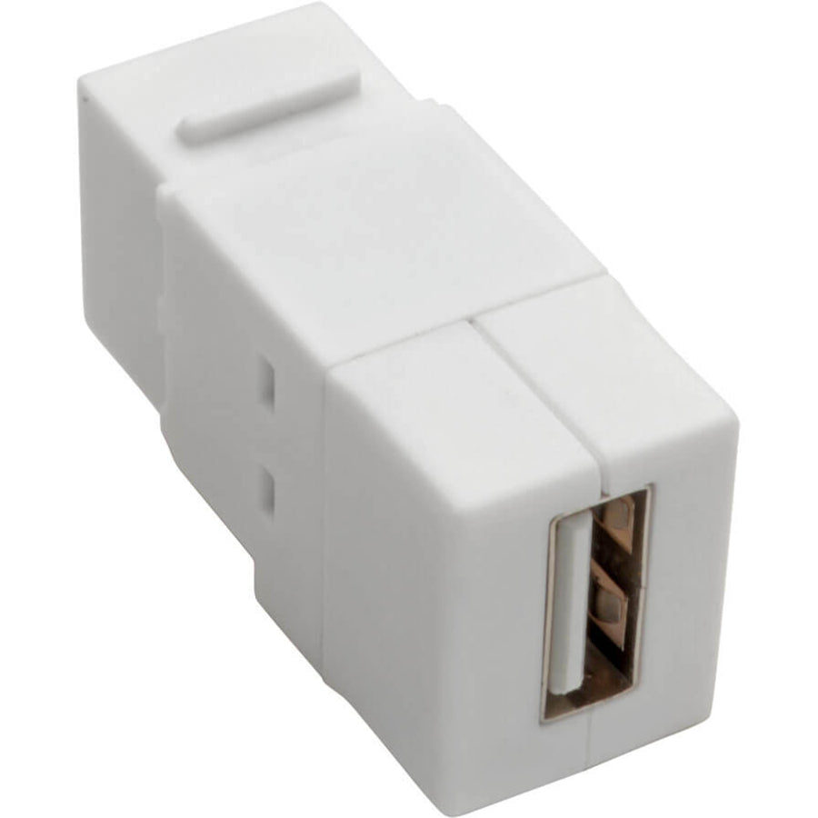 Coupleur de montage Keystone/panneau tout-en-un USB 2.0 Tripp Lite par Eaton (F/F), blanc U060-000-KP-WH