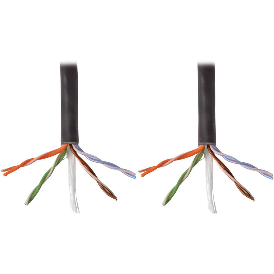 Câble en PVC Cat5e 350 MHz à âme pleine en vrac de Tripp Lite par Eaton, noir, 1 000 pi N024-01K-BK