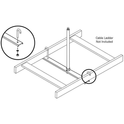 Support de plafond pour échelle à câbles Tripp Lite by Eaton SRLCNTRSPPT12 - Noir SRLCNTRSPPT12