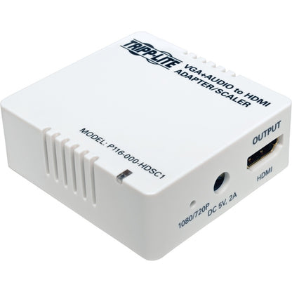 Adaptateur convertisseur VGA vers HDMI Tripp Lite pour audio/vidéo stéréo Blanc P116-000-HDSC1
