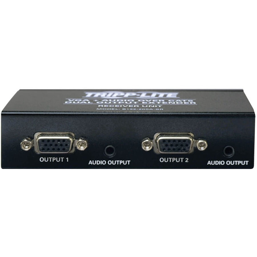 Tripp Lite par Eaton Dual VGA avec audio sur extension Cat5, récepteur, jusqu'à 300 pieds. B132-200A-SR