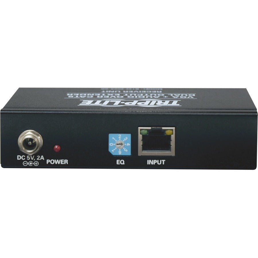 Tripp Lite par Eaton Dual VGA avec audio sur extension Cat5, récepteur, jusqu'à 300 pieds. B132-200A-SR