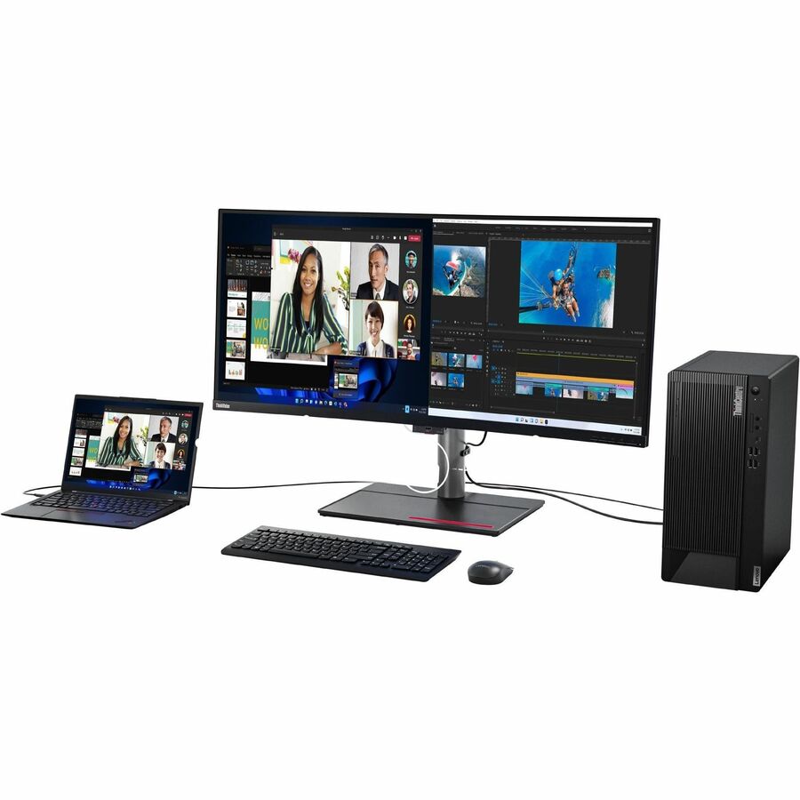 Ordinateur de bureau Lenovo ThinkCentre M90t Gen 3 11TN001XCA - Intel Core i5 12e génération i5-12500 Hexa-core (6 cœurs) 3 GHz - 8 Go de RAM DDR5 SDRAM - 512 Go de SSD M.2 PCI Express NVMe 4.0 x4 - Tour - Noir 11TN001XCA