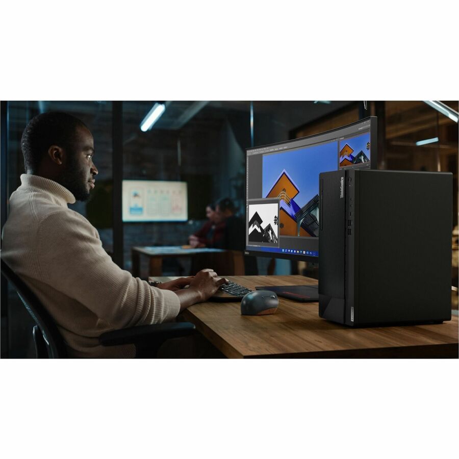 Ordinateur de bureau Lenovo ThinkCentre M90t Gen 3 11TN001XCA - Intel Core i5 12e génération i5-12500 Hexa-core (6 cœurs) 3 GHz - 8 Go de RAM DDR5 SDRAM - 512 Go de SSD M.2 PCI Express NVMe 4.0 x4 - Tour - Noir 11TN001XCA