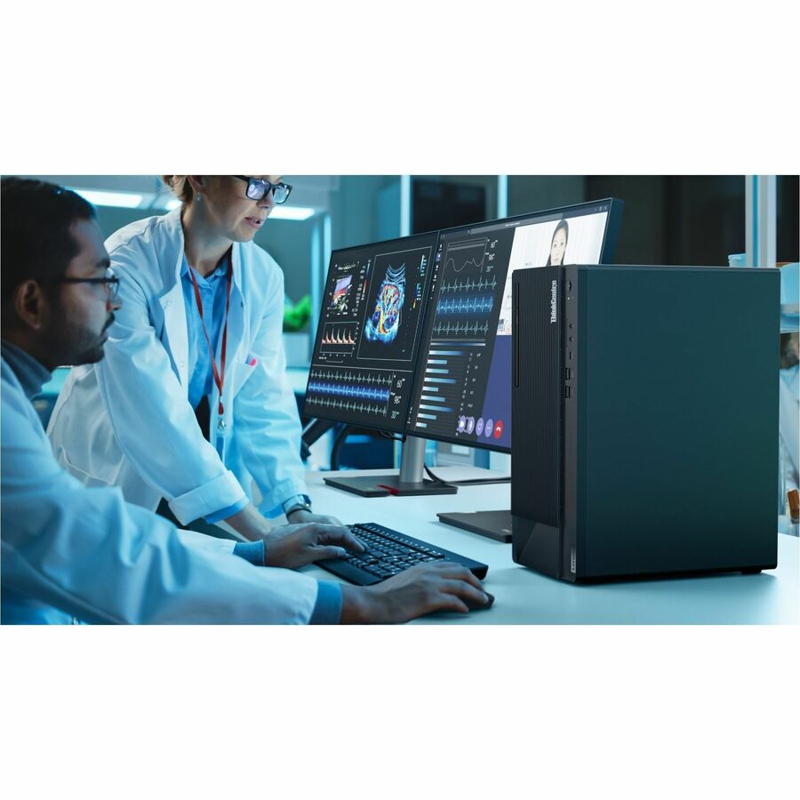 Ordinateur de bureau Lenovo ThinkCentre M90t Gen 3 11TN001XCA - Intel Core i5 12e génération i5-12500 Hexa-core (6 cœurs) 3 GHz - 8 Go de RAM DDR5 SDRAM - 512 Go de SSD M.2 PCI Express NVMe 4.0 x4 - Tour - Noir 11TN001XCA