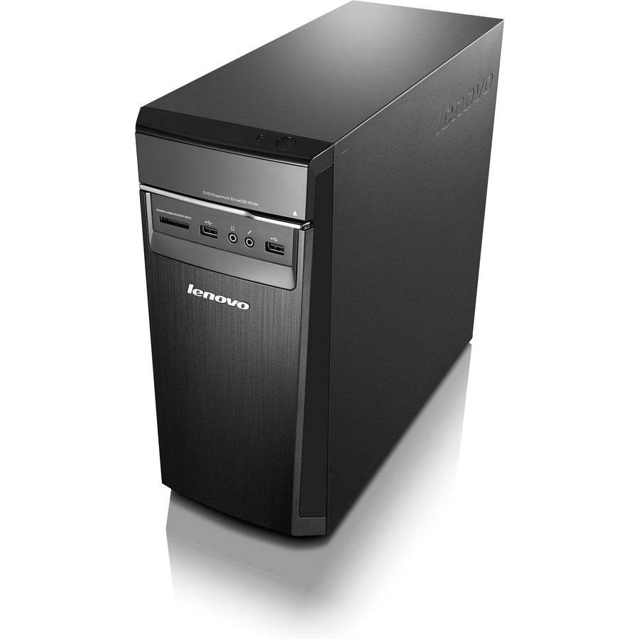 Ordinateur de bureau Lenovo H50-05 90BH0037US - AMD A-Series A6-6310 1,80 GHz - 4 Go RAM DDR3 SDRAM - 1 To HDD - Mini-tour - Noir 90BH0037US