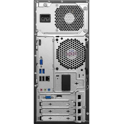 Ordinateur de bureau Lenovo H50-50 90B700EDUS - Intel Core i7 i7-4790 3,60 GHz - 8 Go RAM DDR3 SDRAM - 1 To HDD - 120 Go SSD - Tour - Noir, Gris 90B700EDUS