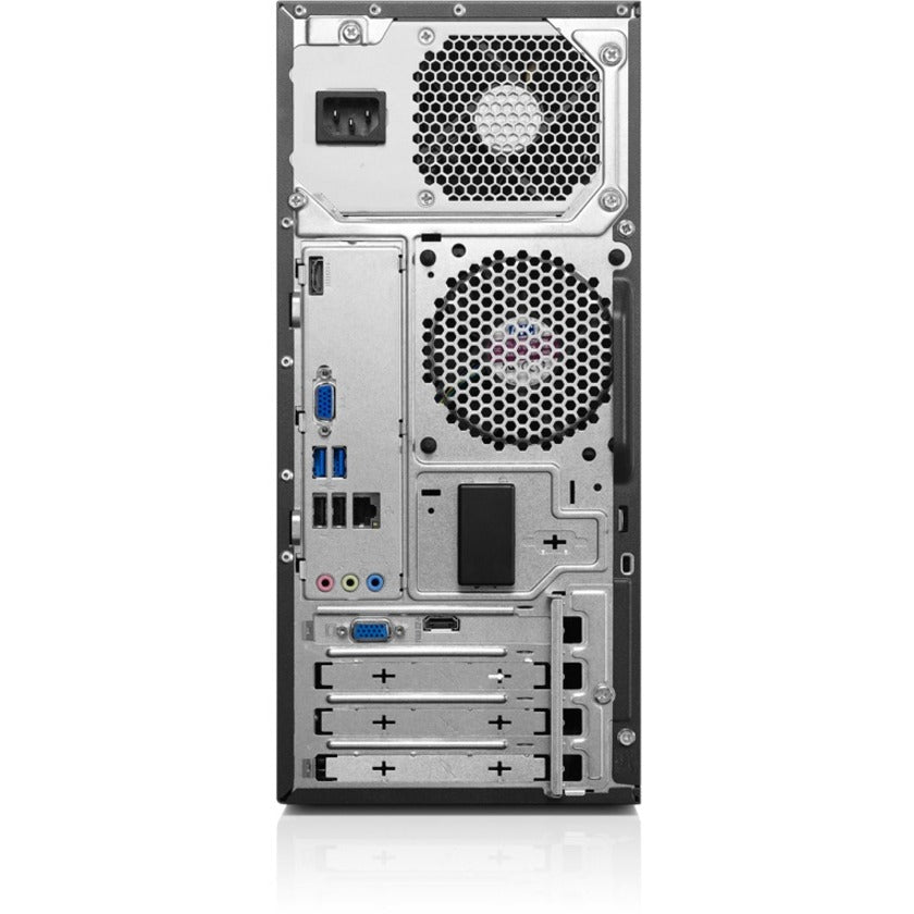 Ordinateur de bureau Lenovo H50 90B700EHUS - Intel Pentium G3260 3,30 GHz - 4 Go RAM DDR3 SDRAM - Disque dur 500 Go - Tour - Noir, Gris 90B700EHUS