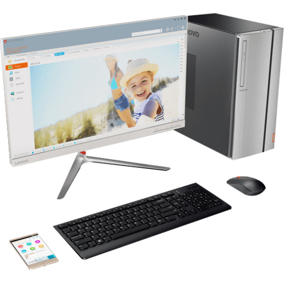 Ordinateur de bureau Lenovo IdeaCentre 720-18ASU 90H10004US - AMD Ryzen 7 1700 3 GHz - 16 Go RAM DDR4 SDRAM - Disque dur 1 To 90H10004US