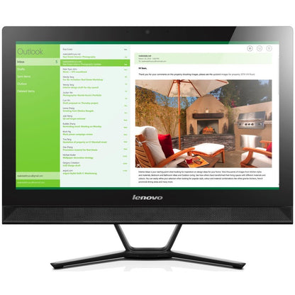 Ordinateur tout-en-un Lenovo C40 F0B50052US - AMD A-Series A6-7310 2 GHz - 8 Go de RAM DDR3 SDRAM - Disque dur 1 To - Écran tactile 21,5" Full HD 1920 x 1080 - Bureau F0B50052US