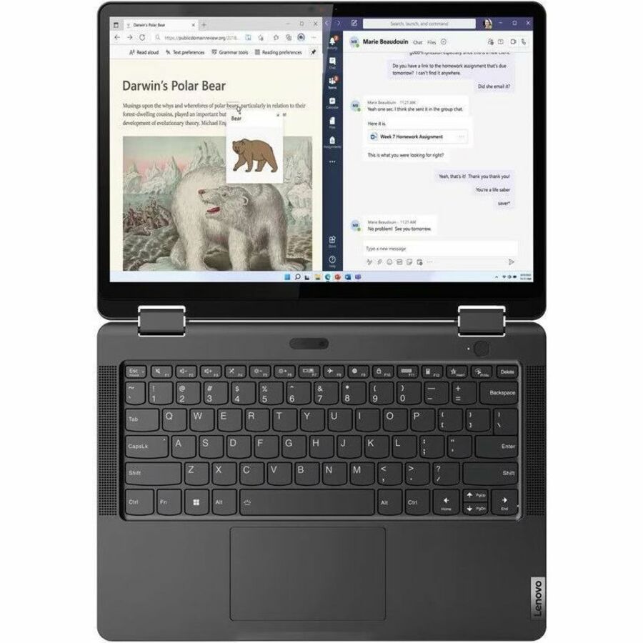 Lenovo 13w Yoga Gen 2 82YR0008CF Ordinateur portable convertible 2 en 1 à écran tactile 13,3" - WUXGA - 1920 x 1200 - AMD Ryzen 3 7330U Quad-core (4 cœurs) 2,30 GHz - 4 Go de RAM totale - 4 Go de mémoire embarquée - 128 Go SSD - Thunder Black 82YR0008CF
