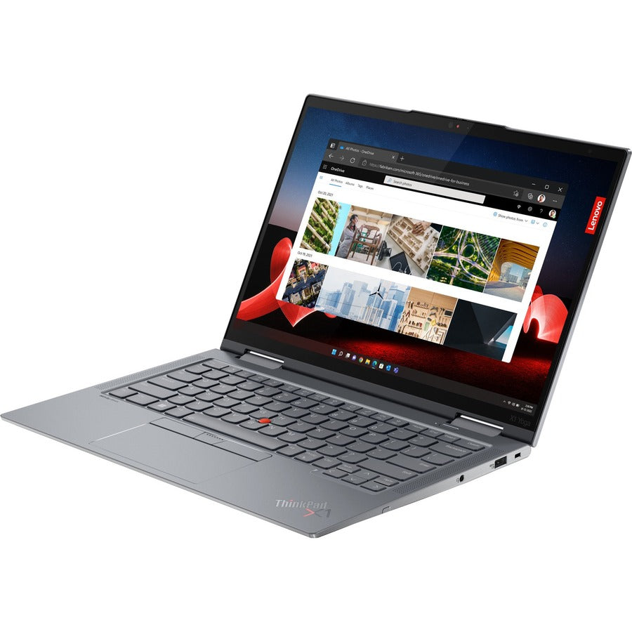 Lenovo ThinkPad X1 Yoga Gen 8 21HQ0076CA 14" Convertible 2 in 1 Notebook - WQUXGA - 3840 x 2400 - Intel Core i7 13th Gen i7-1365U Deca-core (10 Core) - Intel Evo Platform - 16 GB Total RAM - 16 GB On-board Memory - 512 GB SSD - Storm Gray 21HQ0076CA