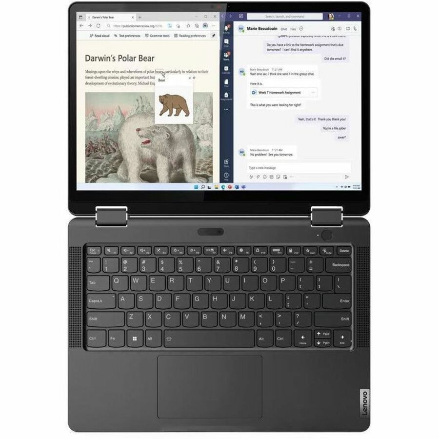 Lenovo 13w Yoga Gen 2 82YR000AUS Ordinateur portable convertible 2 en 1 à écran tactile 13,3" - WUXGA - 1920 x 1200 - AMD Ryzen 7 7730U Octa-core (8 cœurs) 2 GHz - 16 Go de RAM totale - 8 Go de mémoire embarquée - SSD 512 Go - Thunder Black 82YR000AUS