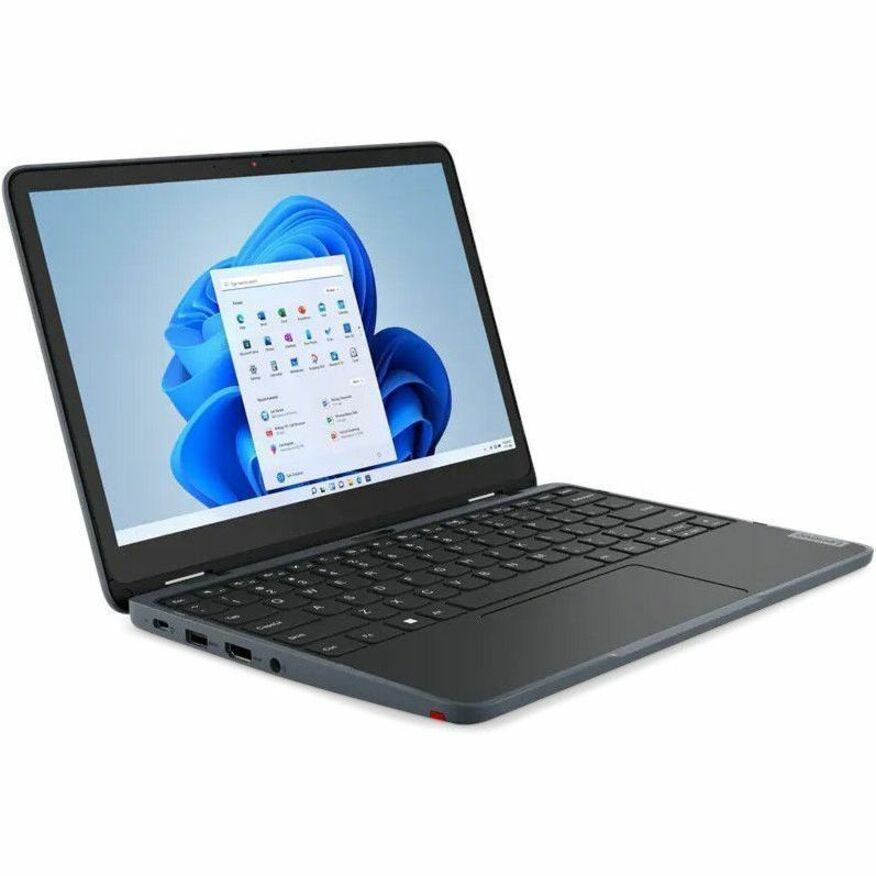 Ordinateur portable convertible 2 en 1 Lenovo 82VM0018US 11,6" - HD - 1366 x 768 - Intel N200 Quad-core (4 cœurs) - 8 Go de RAM totale - 8 Go de mémoire embarquée - 128 Go de SSD - Gris ardoise 82VM0018US