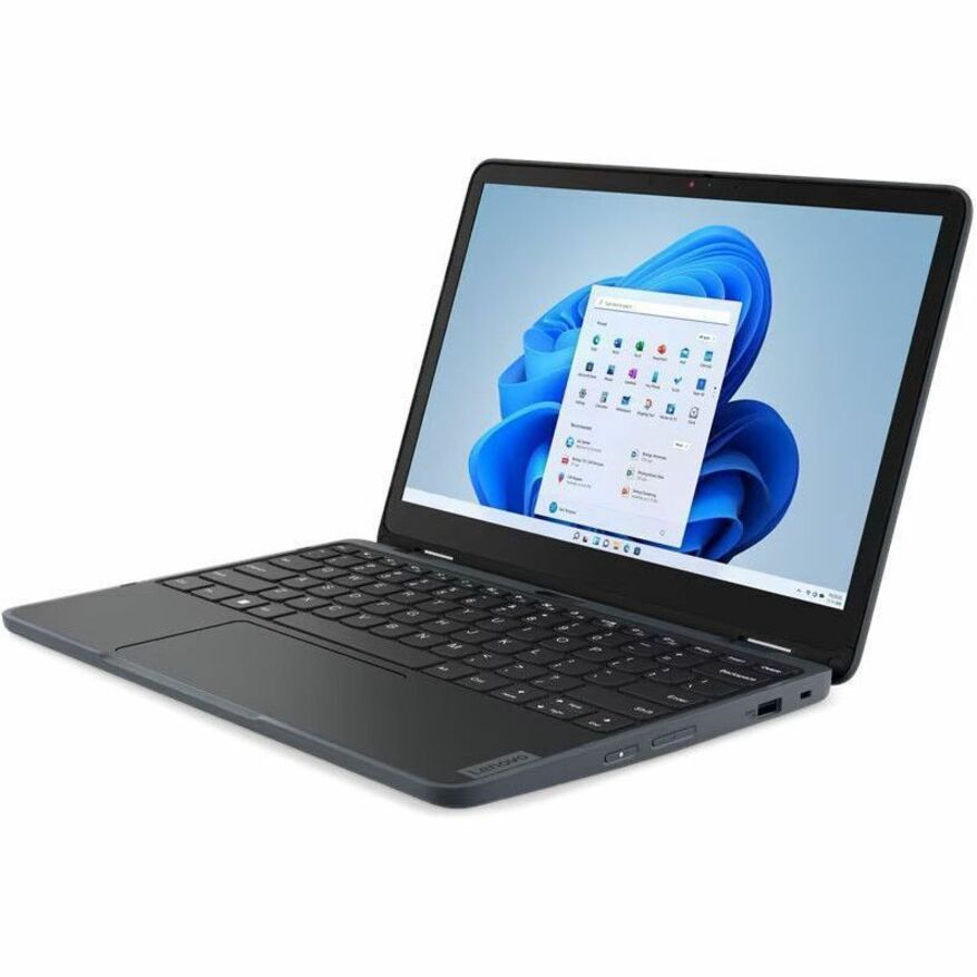 Ordinateur portable convertible 2 en 1 Lenovo 82VM0018CF 11,6" - HD - 1366 x 768 - Intel N200 Quad-core (4 cœurs) - 8 Go de RAM totale - 8 Go de mémoire embarquée - 128 Go de SSD - Gris ardoise 82VM0018CF