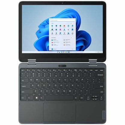 Ordinateur portable convertible 2 en 1 Lenovo 82VM0018CF 11,6" - HD - 1366 x 768 - Intel N200 Quad-core (4 cœurs) - 8 Go de RAM totale - 8 Go de mémoire embarquée - 128 Go de SSD - Gris ardoise 82VM0018CF