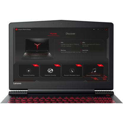 Ordinateur portable de jeu Lenovo Legion Y520-15IKBA 80WY000NUS 15,6" - 1920 x 1080 - Intel Core i7 7e génération i7-7700HQ Quad-core (4 cœurs) 2,80 GHz - 8 Go de RAM totale - Disque dur 1 To - SSD 128 Go - Noir 80WY000NUS