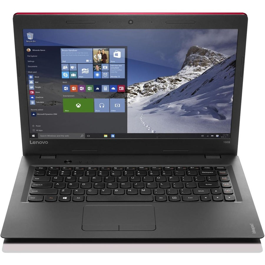 Netbook Lenovo IdeaPad 100S-11IBY 80R2001FUS 11,6" - 1366 x 768 - Intel Atom Z3735F Quad-core (4 Core) 1,33 GHz - 2 Go de RAM totale - 32 Go de mémoire flash - Rouge 80R2001FUS