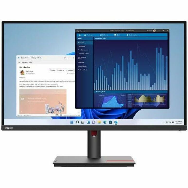 Lenovo ThinkVision T27p-30 27" Class Webcam 4K UHD LED Monitor - 16:9 - Black 63A9ZAR1US