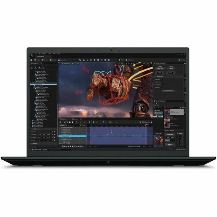 Station de travail mobile Lenovo ThinkPad P1 Gen 6 21FV001VCA 16" - WQXGA - 2560 x 1600 - Intel Core i7 13e génération i7-13700H Tetradeca-core (14 cœurs) 2,40 GHz - 16 Go de RAM totale - 1 To SSD - Peinture noire 21FV001VCA