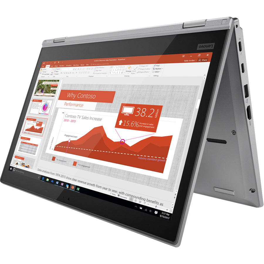 Ordinateur portable Lenovo ThinkPad L380 Yoga 20M7000KUS avec écran tactile de 13,3 pouces - 1920 x 1080 - Intel Core i5 8e génération i5-8250U Quad-core (4 cœurs) 1,60 GHz - 8 Go de RAM au total - SSD de 256 Go - Argent 20M7000KUS
