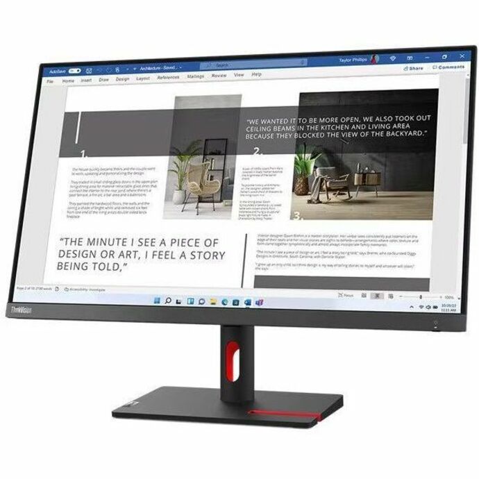 Lenovo ThinkVision S27i-30 27" Class Full HD LED Monitor - 16:9 - Storm Gray 63DFKAR4US