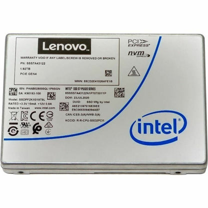 Lenovo D7-P5500 7.68 TB Solid State Drive - 3.5" Internal - U.2 (PCI Express NVMe 4.0 x4) - Read Intensive 4XB7A17151