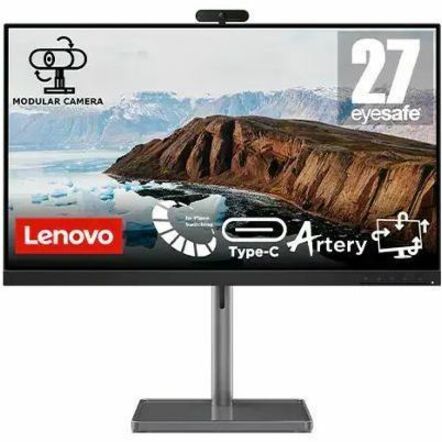 Moniteur LED UHD Lenovo L27m-30 27" avec webcam - 16:9 - Noir corbeau 66DEKAC2US