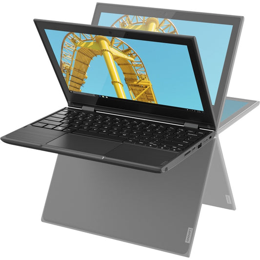 Ordinateur portable convertible 2 en 1 Lenovo 300e Windows 2e génération 81M9007WUS 11,6" à écran tactile - HD - 1366 x 768 - Intel Celeron N4120 Quad-core (4 cœurs) 1,10 GHz - 4 Go de RAM totale - 4 Go de mémoire embarquée - 128 Go SSD - Noir 81M9007WUS