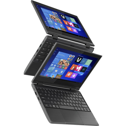 Ordinateur portable convertible 2 en 1 Lenovo 300e Windows 2e génération 81M9007WUS 11,6" à écran tactile - HD - 1366 x 768 - Intel Celeron N4120 Quad-core (4 cœurs) 1,10 GHz - 4 Go de RAM totale - 4 Go de mémoire embarquée - 128 Go SSD - Noir 81M9007WUS