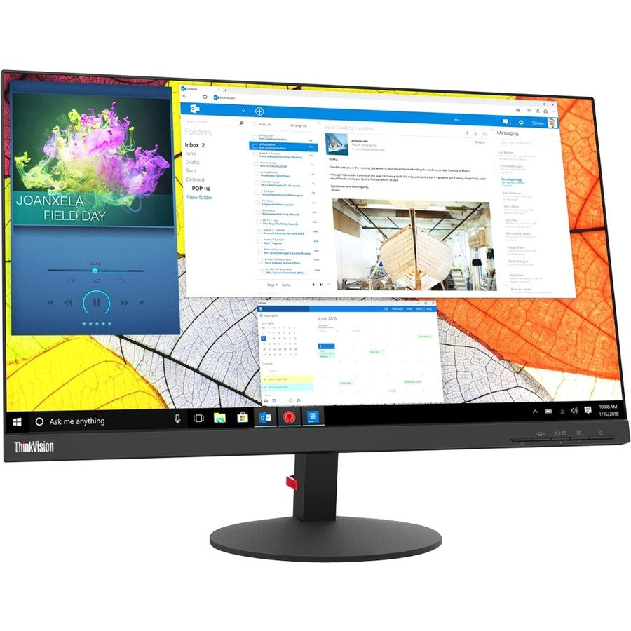 Lenovo ThinkVision S24q-10 24" Class WQHD LCD Monitor - 16:9 - Raven Black 61E7GAR1US