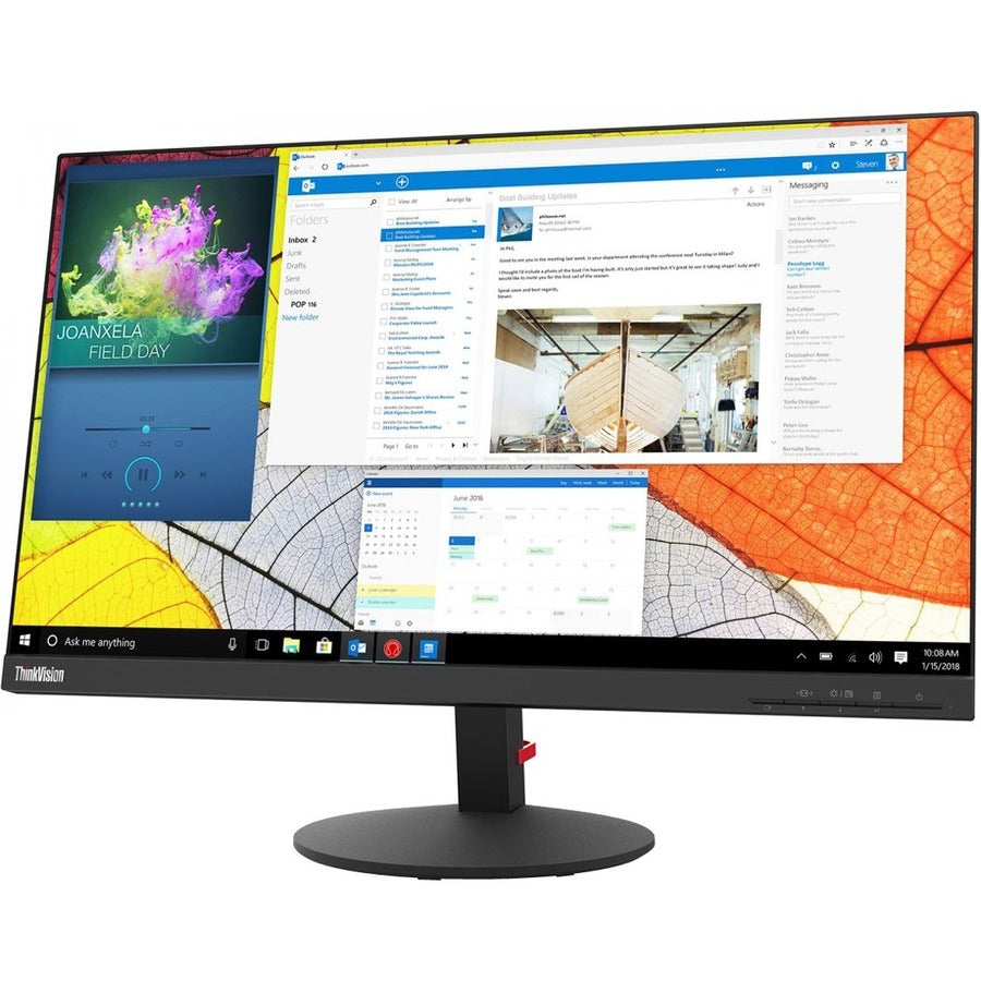 Lenovo ThinkVision S24q-10 24" Class WQHD LCD Monitor - 16:9 - Raven Black 61E7GAR1US