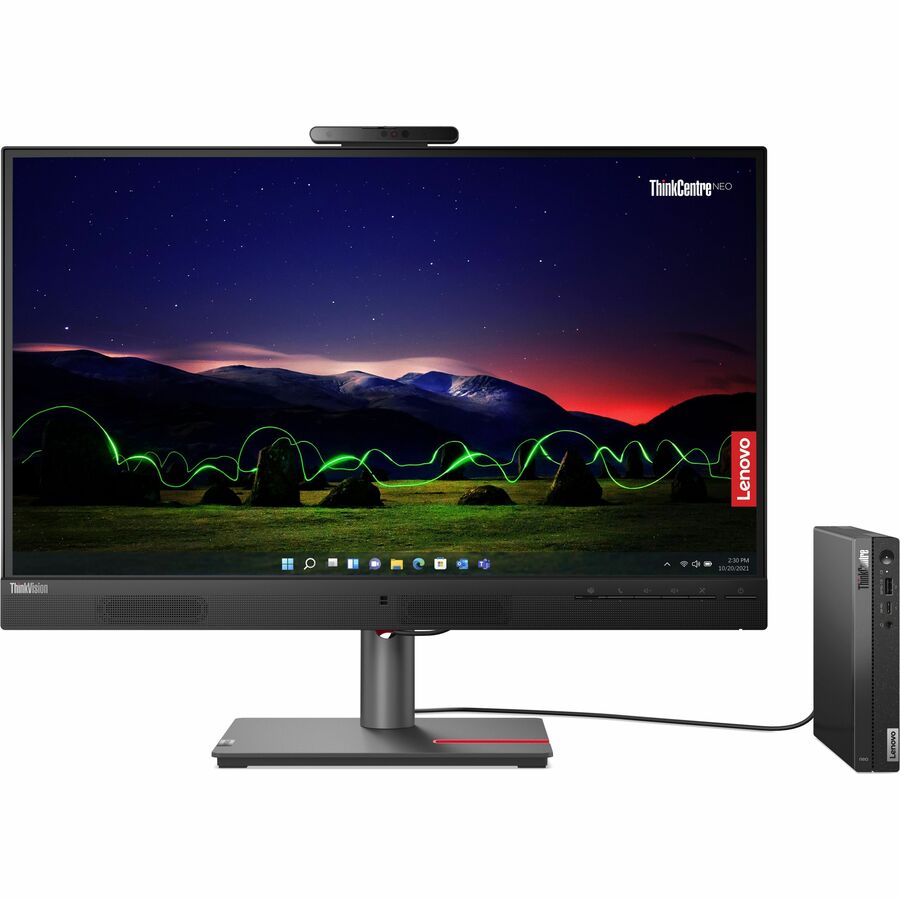Ordinateur de bureau Lenovo ThinkCentre neo 50q Gen 4 12M2000QUX - Intel Core i3 12e génération i3-1215U Hexa-core (6 cœurs) - 8 Go de RAM DDR4 SDRAM - 256 Go SSD M.2 PCI Express NVMe 4.0 x4 - Minuscule - Noir 12M2000QUX