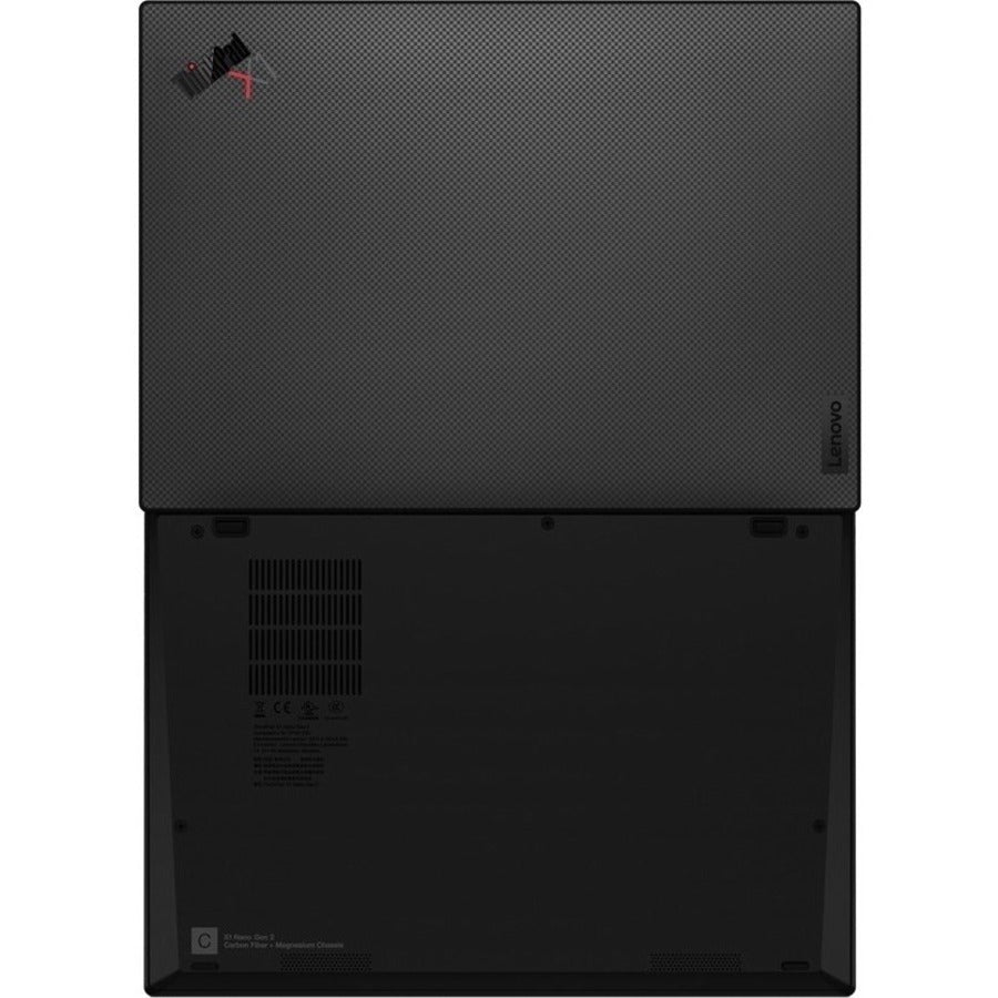 Ordinateur portable Lenovo ThinkPad X1 Nano Gen 2 21E80032CA 13" - 2K - 2160 x 1350 - Intel Core i7 12e génération i7-1260P Dodeca-core (12 cœurs) - 16 Go de RAM totale - 16 Go de mémoire embarquée - SSD 512 Go - Peinture noire 21E80032CA