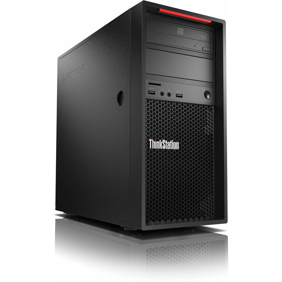 Lenovo ThinkStation P310 30AT000DUS Workstation - 1 x Intel Core i3 Dual-core (2 Core) i3-6100 6th Gen 3.70 GHz - 4 GB DDR4 SDRAM RAM - 1 TB HDD - Tower - Raven Black 30AT000DUS