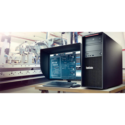 Lenovo ThinkStation P310 30AT000DUS Workstation - 1 x Intel Core i3 Dual-core (2 Core) i3-6100 6th Gen 3.70 GHz - 4 GB DDR4 SDRAM RAM - 1 TB HDD - Tower - Raven Black 30AT000DUS