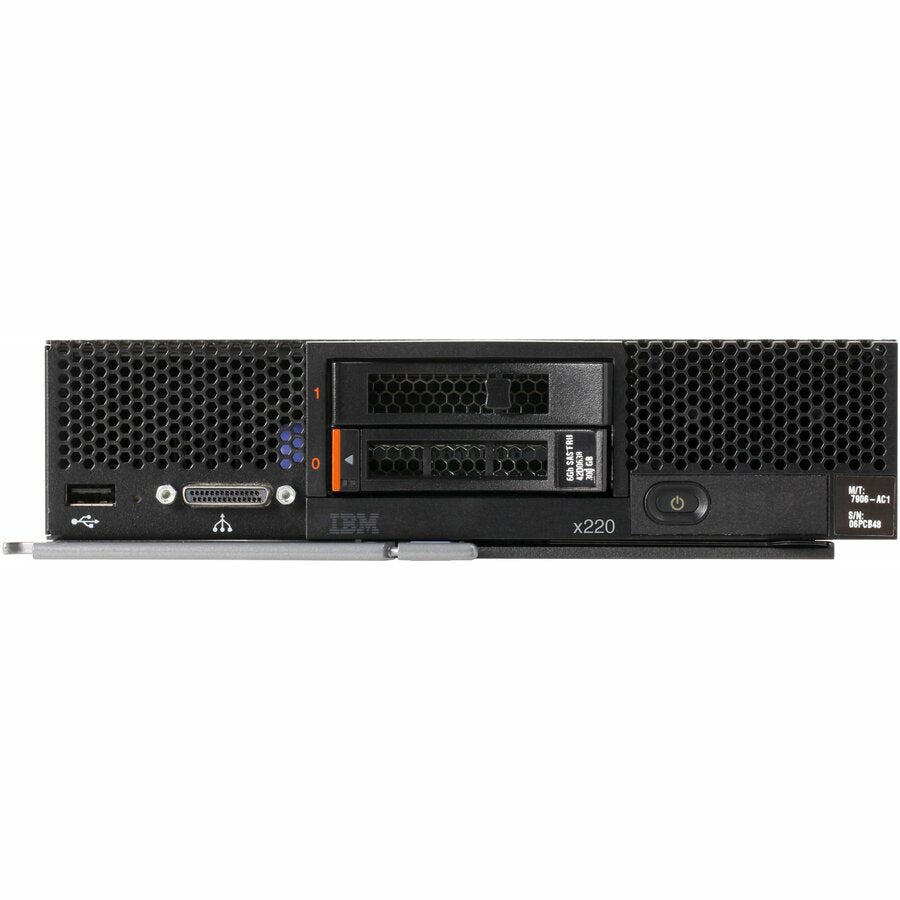 Serveur Lenovo Flex System x220 7906J2U - 1 x Intel Xeon E5-2450 2,10 GHz - 4 Go RAM - Contrôleur Serial ATA/600 7906J2U