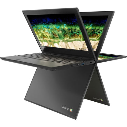 Lenovo 500e Chromebook 81ES000ACF Chromebook 2 en 1 tactile 11,6" - 1366 x 768 - Intel Celeron N3450 Quad-core (4 Core) 1,10 GHz - 4 Go de RAM totale - 32 Go de mémoire flash - Noir 81ES000ACF