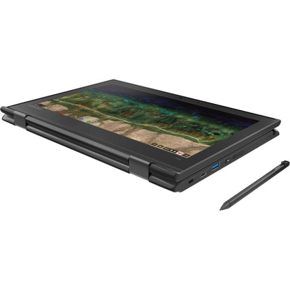 Lenovo 500e Chromebook 81ES000ACF Chromebook 2 en 1 tactile 11,6" - 1366 x 768 - Intel Celeron N3450 Quad-core (4 Core) 1,10 GHz - 4 Go de RAM totale - 32 Go de mémoire flash - Noir 81ES000ACF