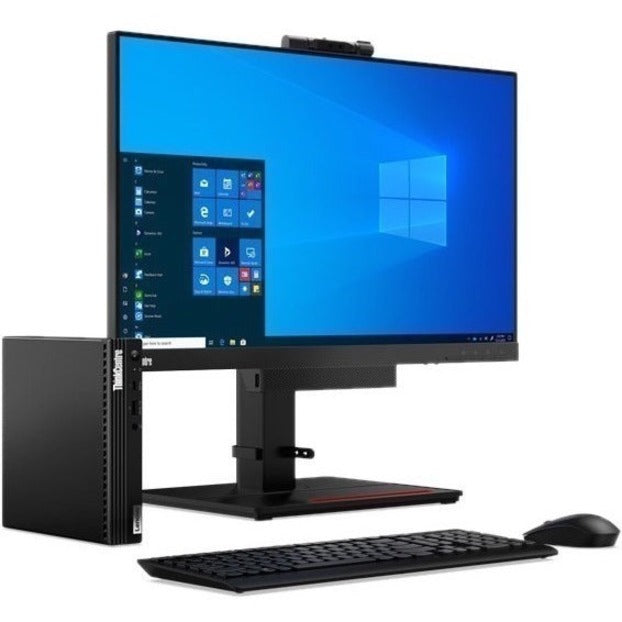 Ordinateur de bureau Lenovo ThinkCentre M70q 11DT00FWUS - Intel Core i3 10e génération i3-10300T Quad-core (4 cœurs) 3 GHz - 8 Go de RAM DDR4 SDRAM - 128 Go SSD M.2 PCI Express NVMe 3.0 x2 - Minuscule - Noir 11DT00FWUS