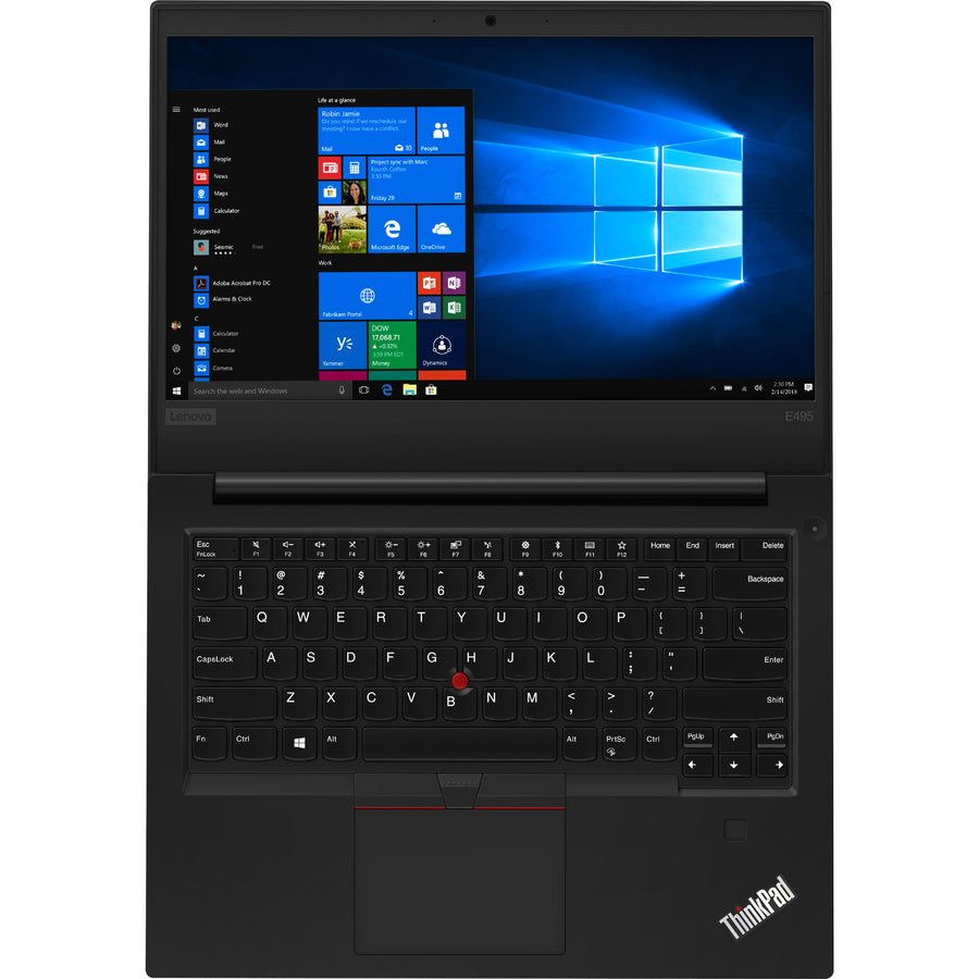 Ordinateur portable Lenovo ThinkPad E495 20NE0001CA 14" - 1920 x 1080 - AMD Ryzen 7 3700U Quad-core (4 Core) 2,30 GHz - 8 Go de RAM totale - SSD 256 Go - Noir brillant 20NE0001CA