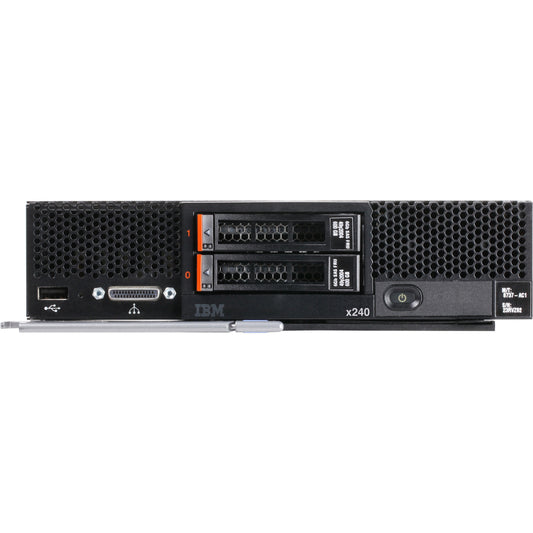 Serveur lame Lenovo PureFlex System x240 873794U - 1 x Intel Xeon E5-2697 v2 2,70 GHz - 8 Go de RAM - Serial ATA/600, contrôleur SAS 6 Gb/s 873794U
