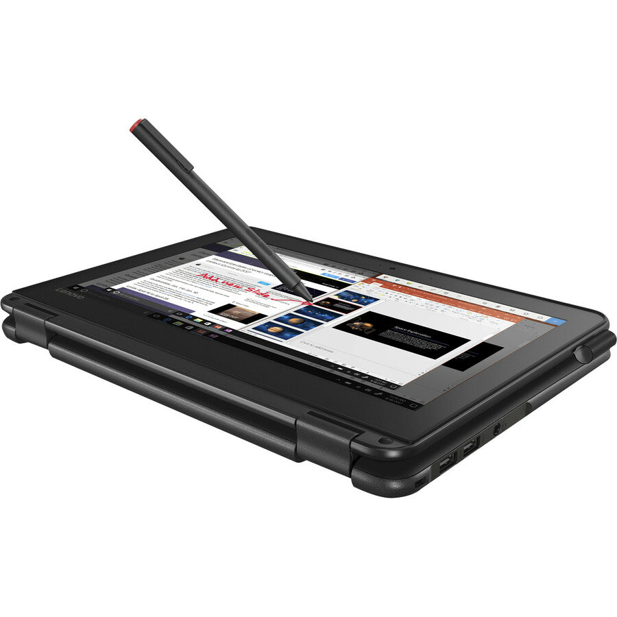 Lenovo 300e Winbook 81FY000SUS Ordinateur portable convertible 2 en 1 à écran tactile 11,6" - 1366 x 768 - Intel Celeron N3450 Quad-core (4 cœurs) 1,10 GHz - 4 Go de RAM totale - 64 Go de mémoire flash 81FY000SUS