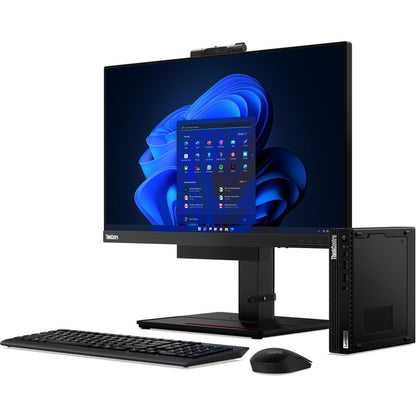 Ordinateur de bureau Lenovo ThinkCentre M90q Gen 3 11U5000NUS - Intel Core i5 12e génération i5-12500 3 GHz - 8 Go de RAM - SSD M.2 PCI Express NVMe 128 Go 11U5000NUS